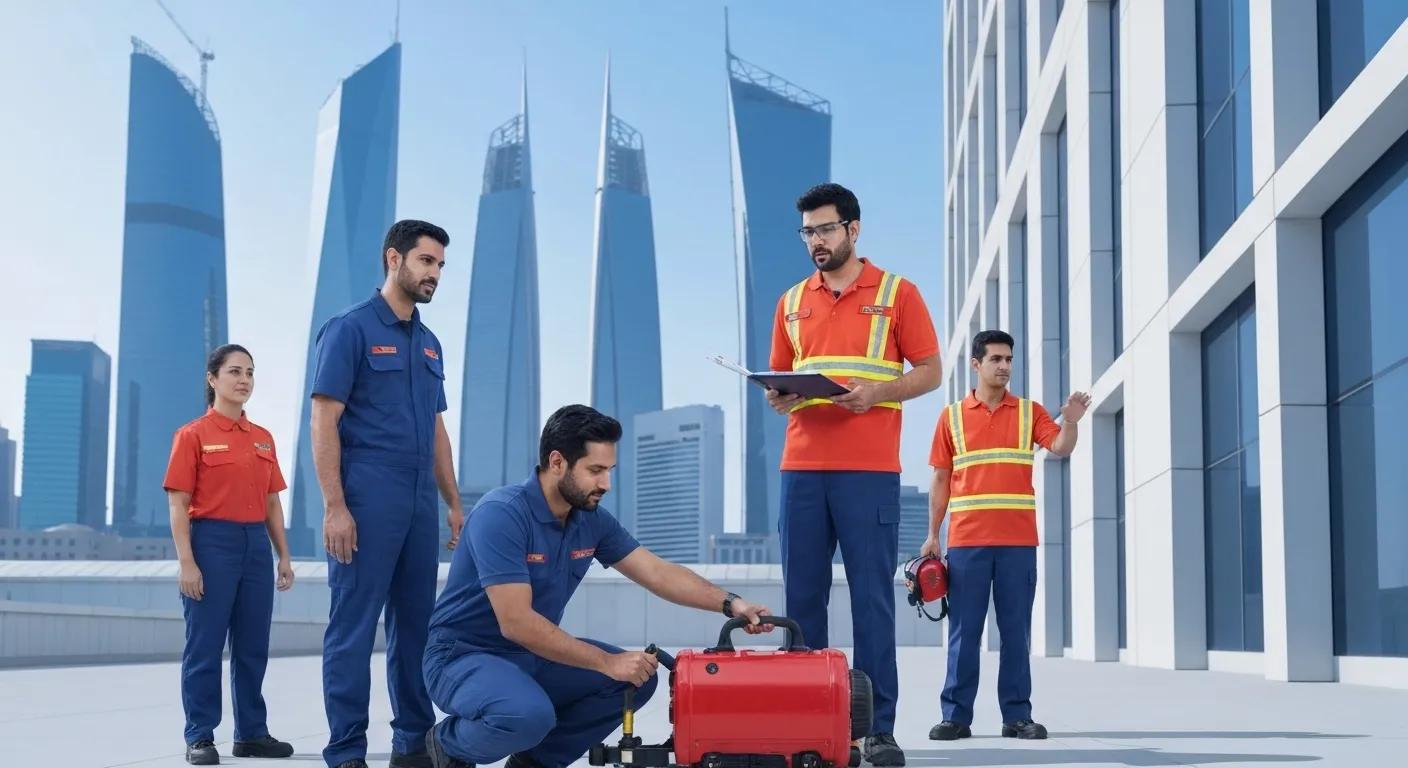 Fire safety expert conducting a professional fire risk assessment