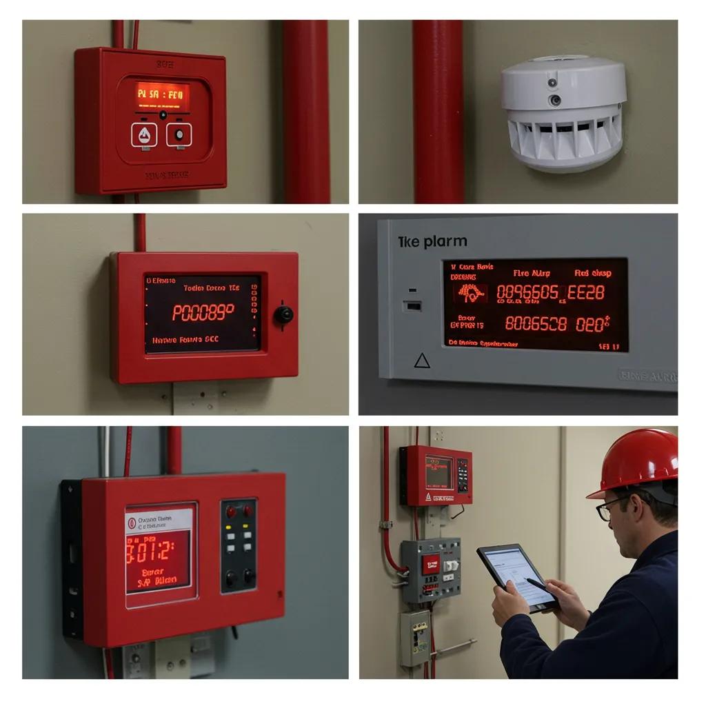 Warning signs of fire alarm system failures including error codes and technician inspection