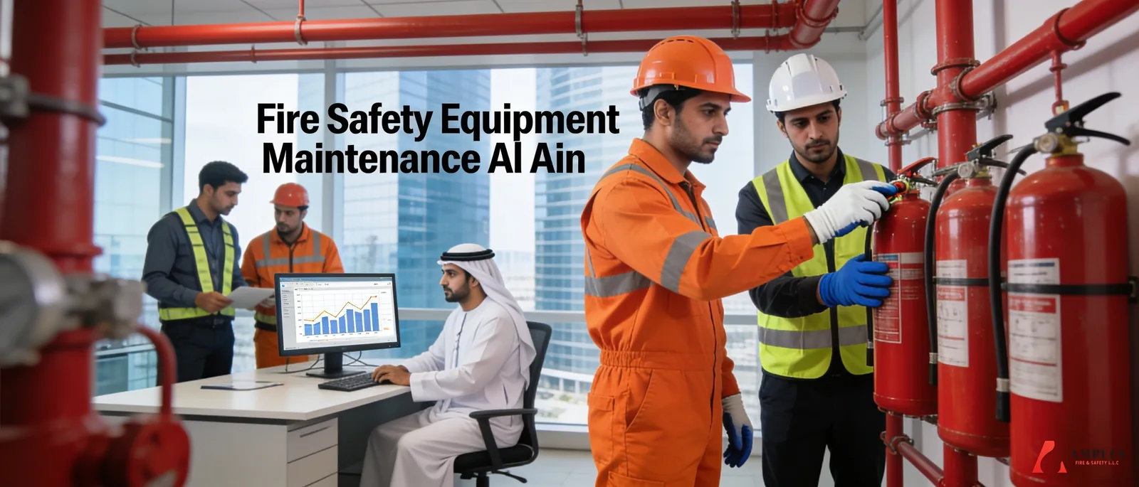 Routine fire extinguisher maintenance prevents life-threatening failures during emergencies for Al Ain businesses.; UAE Civil